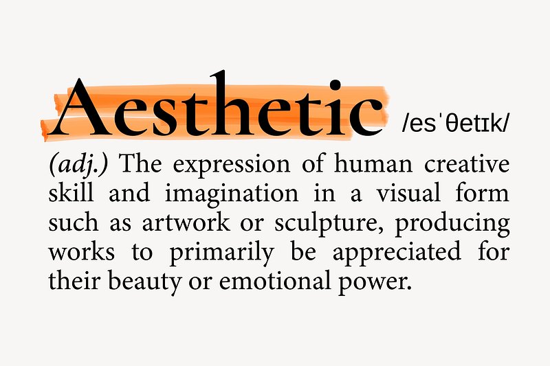 Aesthetic definition, dictionary highlighted word | Free Photo - rawpixel