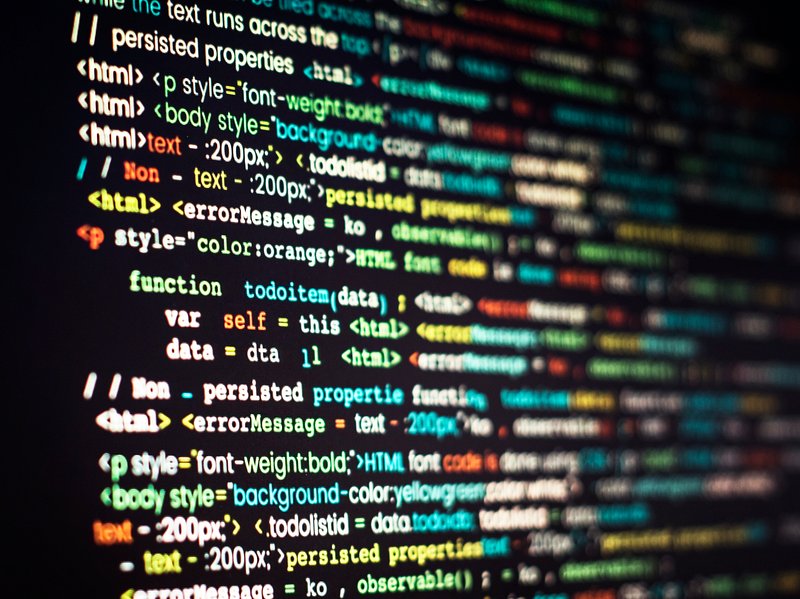 Desktop source code and Wallpaper by Computer language with coding and  programming. Stock Photo