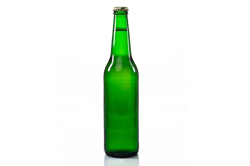 green glass bottle