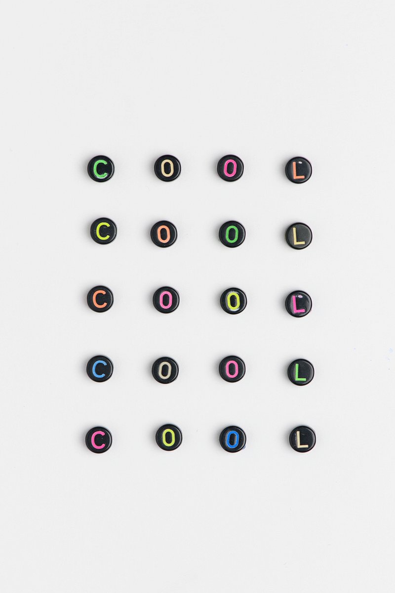 STAY COOL beads word typography