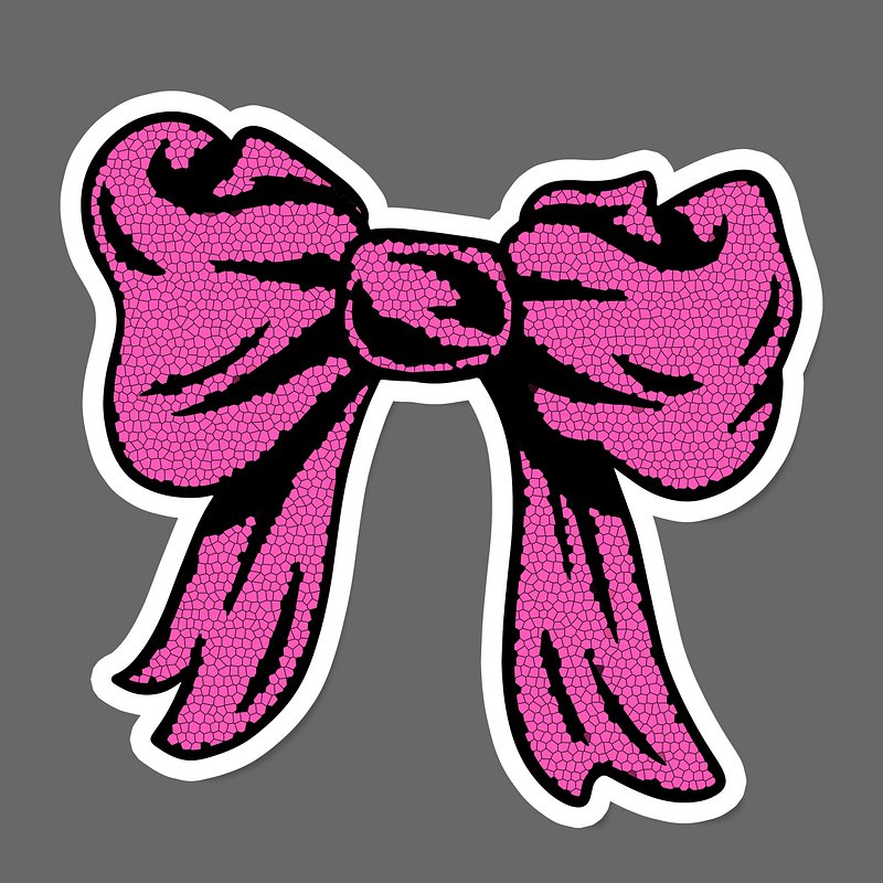 Cute bow sticker design element
