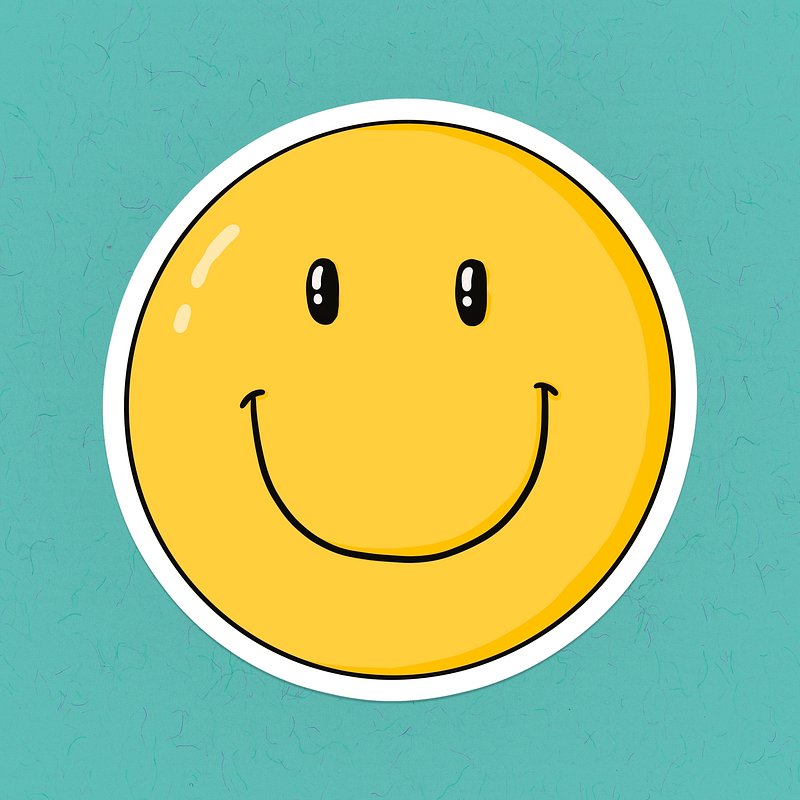 Retro Yellow Smiley Sticker Psd Free Psd Rawpixel