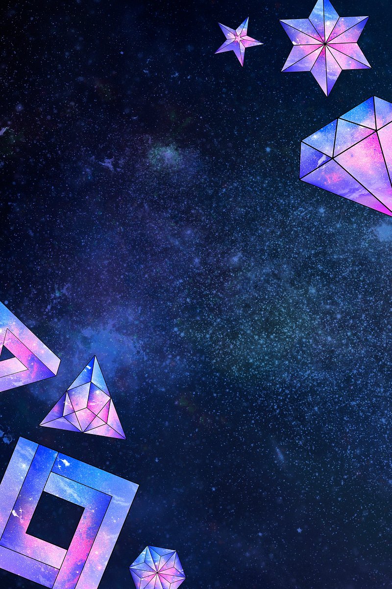 Triangles In Space, abstract, diamonds, galaxy, logo, shapes, star, stars,  triangle, HD phone wallpaper