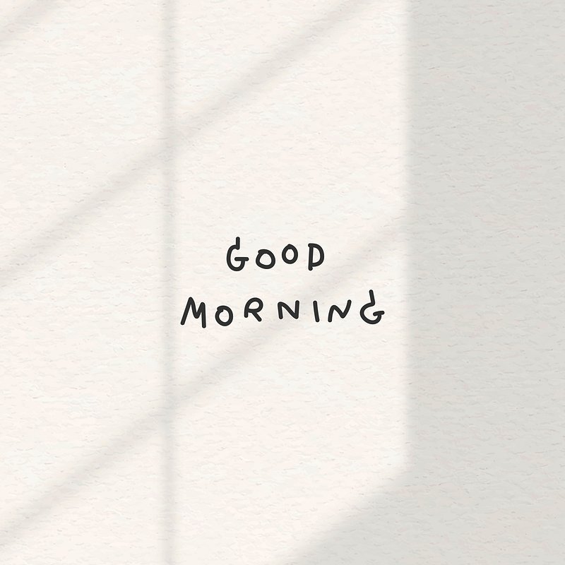 Stylish good morning word on off white | Premium Vector - rawpixel