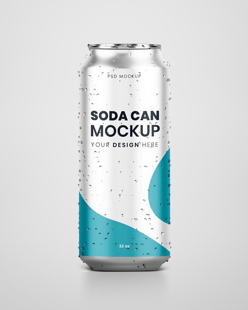 Empty Can Shaped Glass Mockup - Free Download Images High Quality PNG, JPG