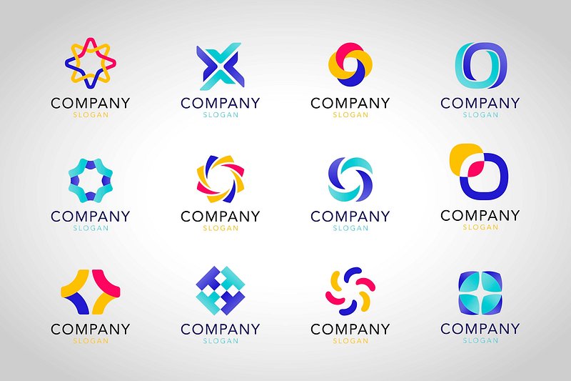 Colorful company logo collection vector | Premium Vector - rawpixel