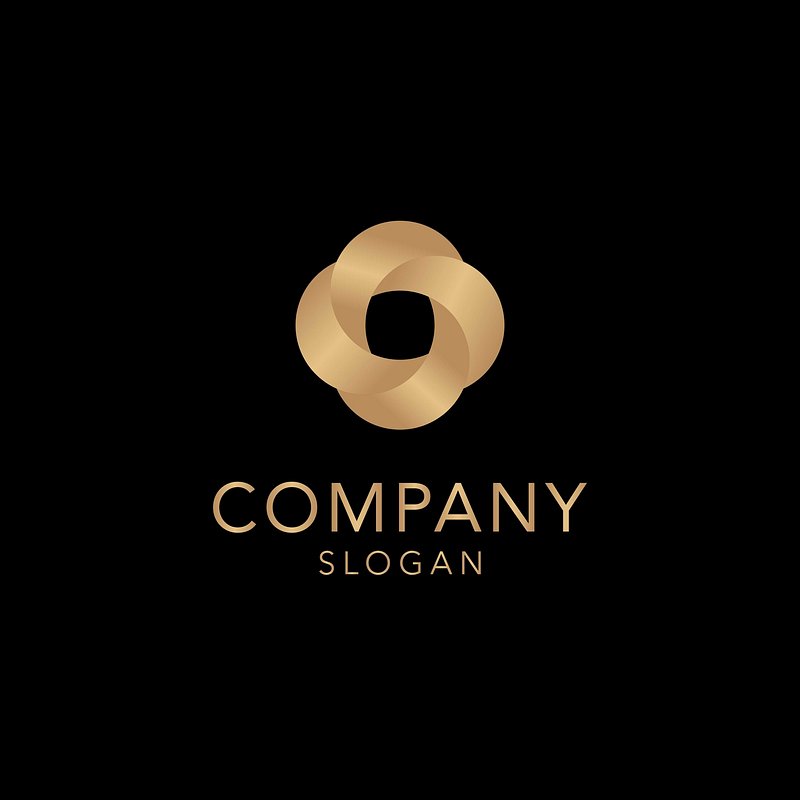 Golden company logo design vector | Premium Vector - rawpixel
