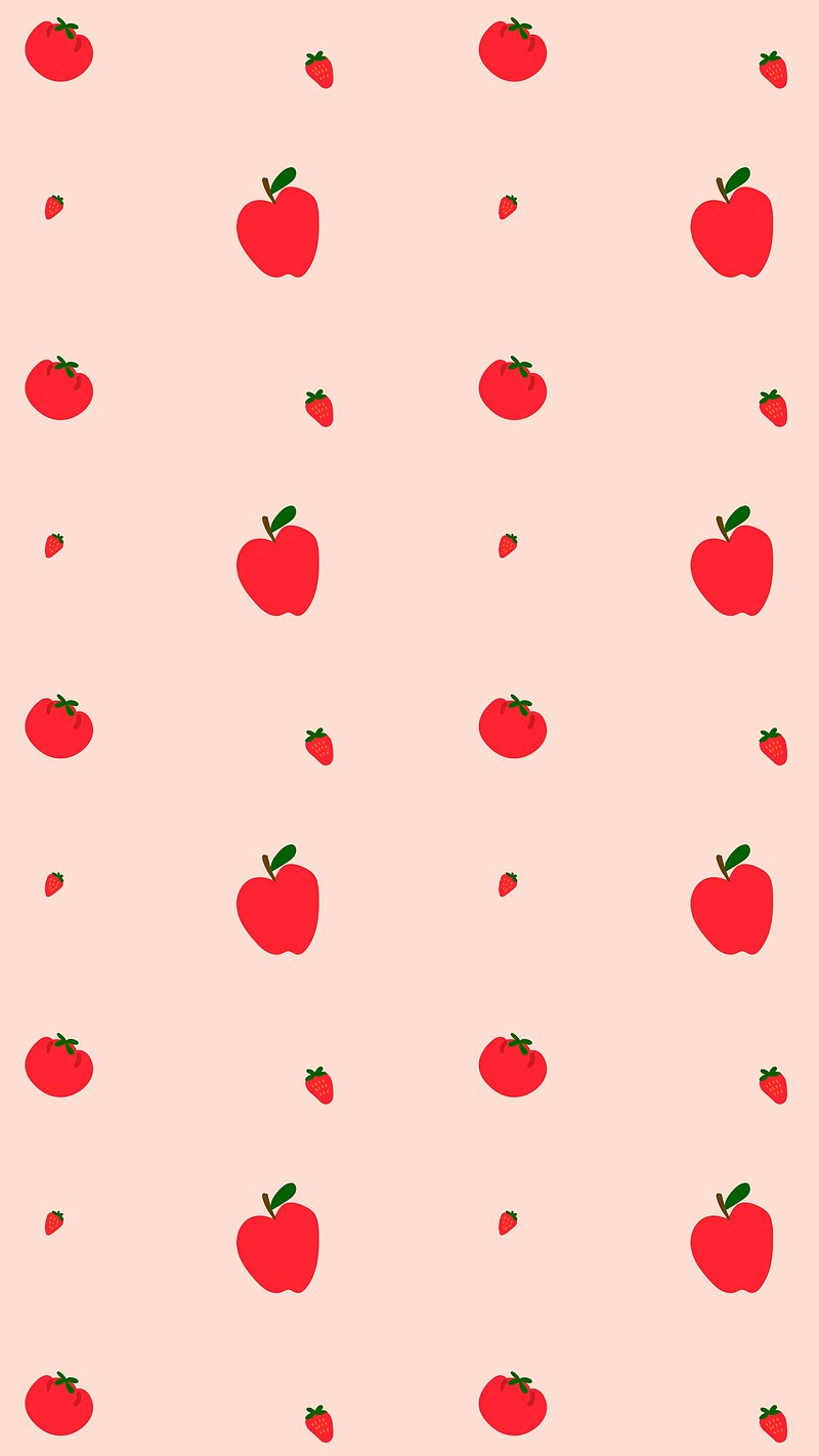 Vector apple strawberry seamless pattern | Free Vector - rawpixel
