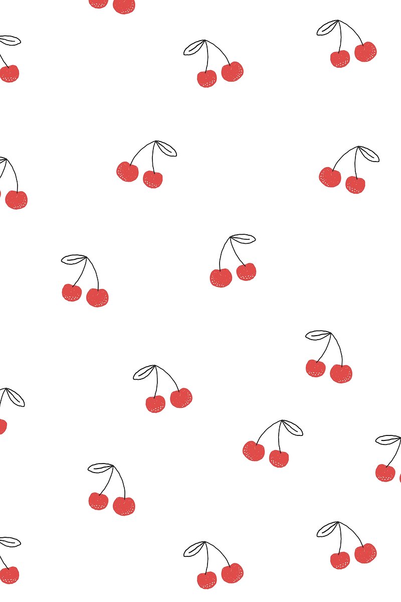 Cherry pattern background vector, cute | Premium Vector - rawpixel