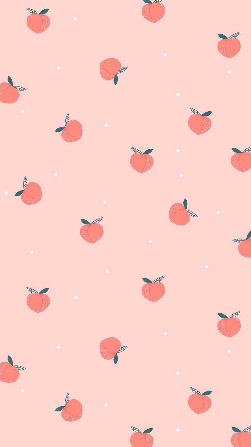 Peach mobile wallpaper, cute iPhone | Free Photo - rawpixel