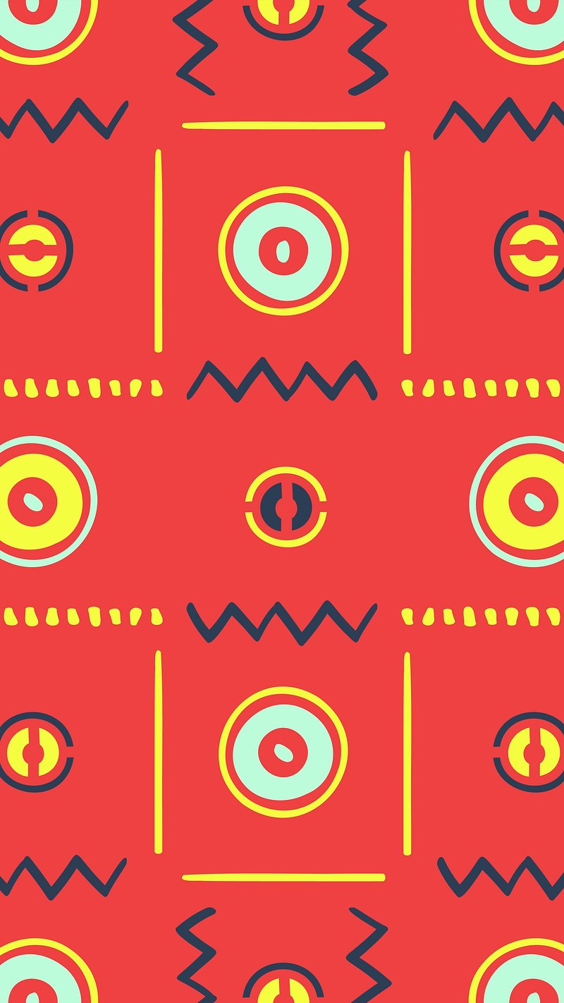 Aesthetic iPhone wallpaper, ethnic aztec | Free Vector - rawpixel
