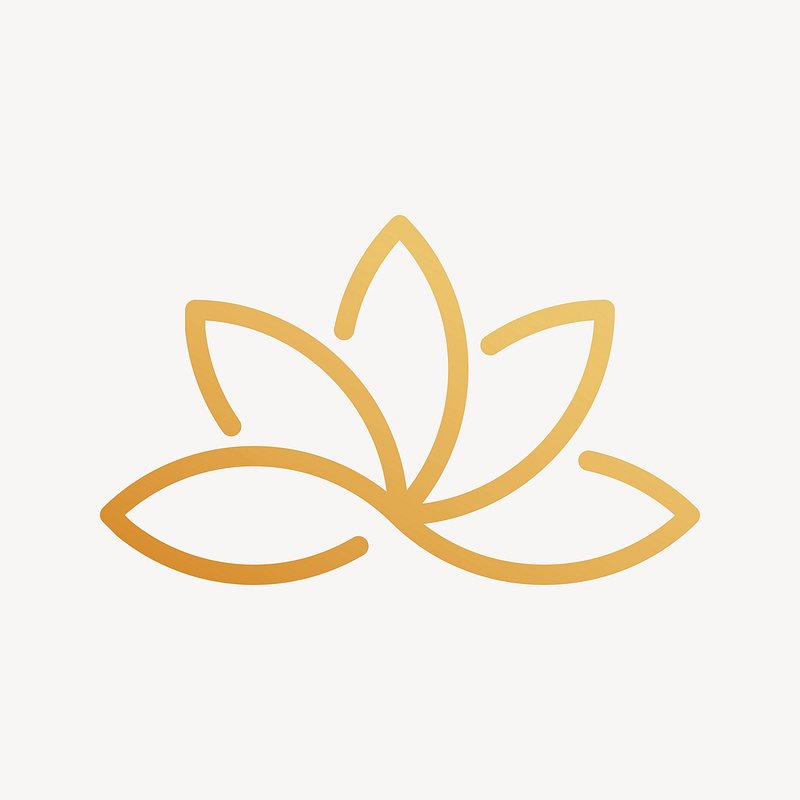 Lotus flower beauty gold logo Royalty Free Vector Image