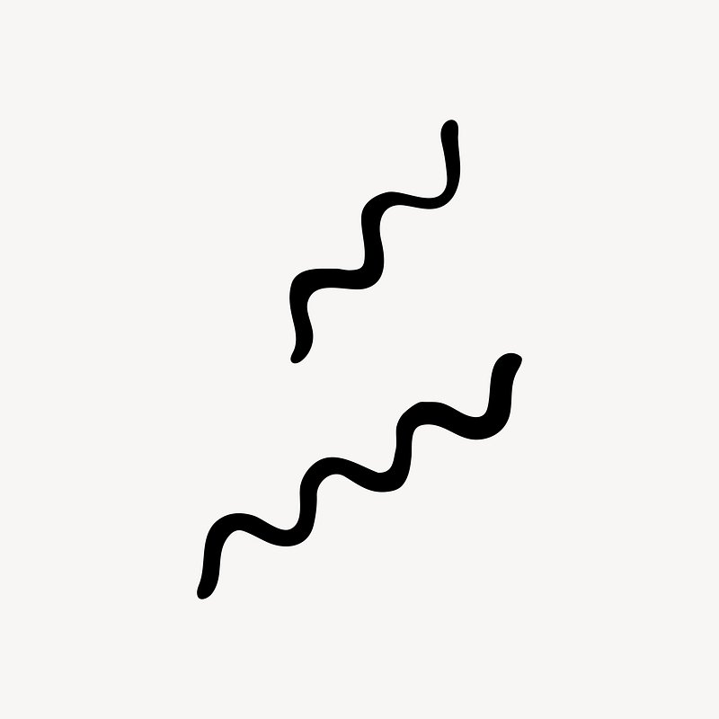 Squiggly line black & white | Premium Vector - rawpixel