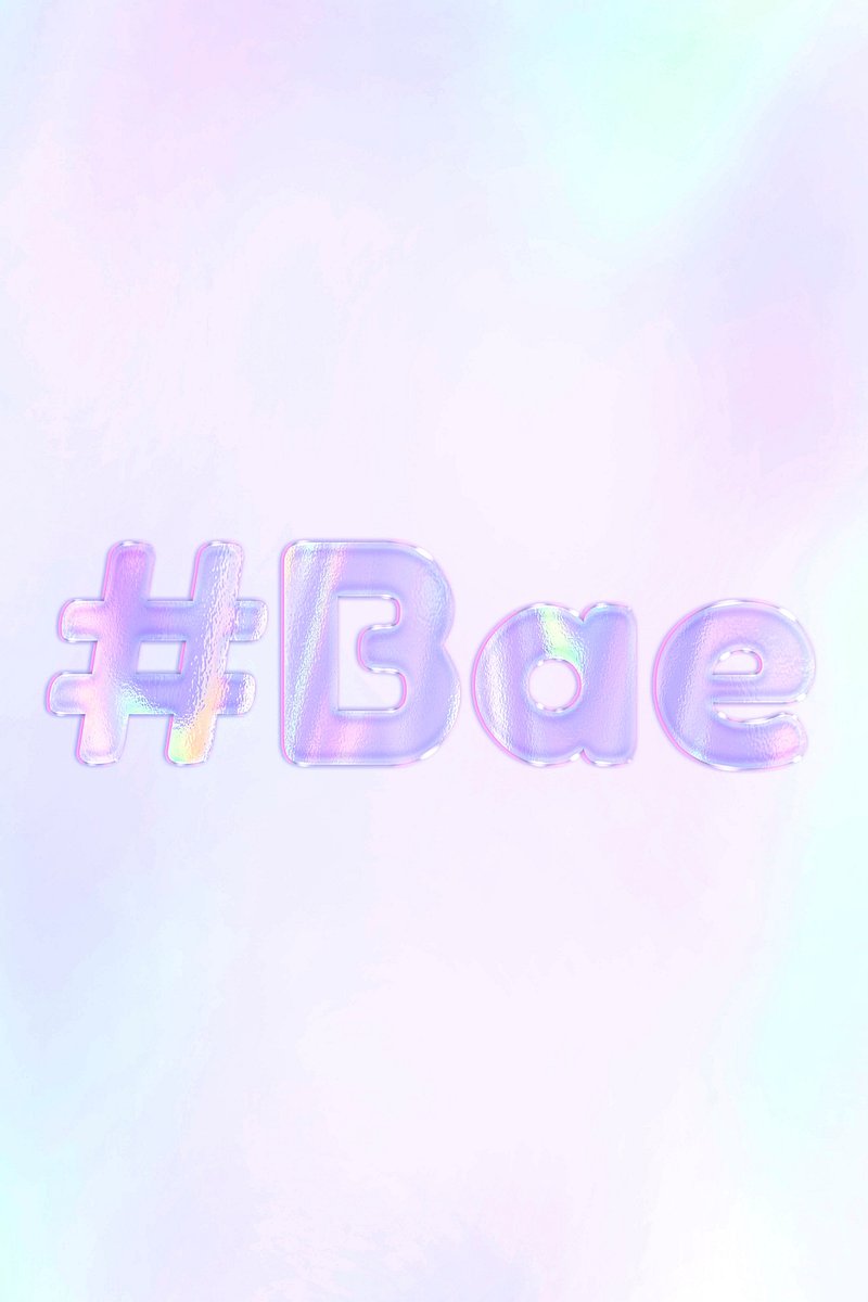 Holographic hashtag bae text pastel | Free Photo - rawpixel