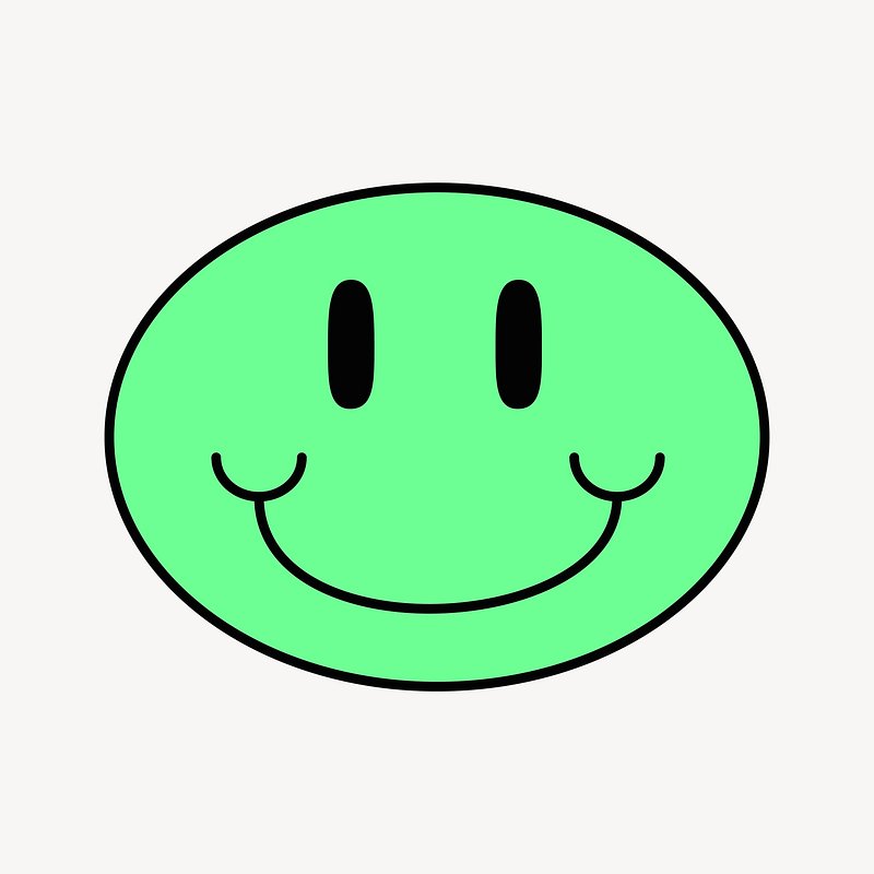 Chewing emoji clip art, green | Free Photo - rawpixel