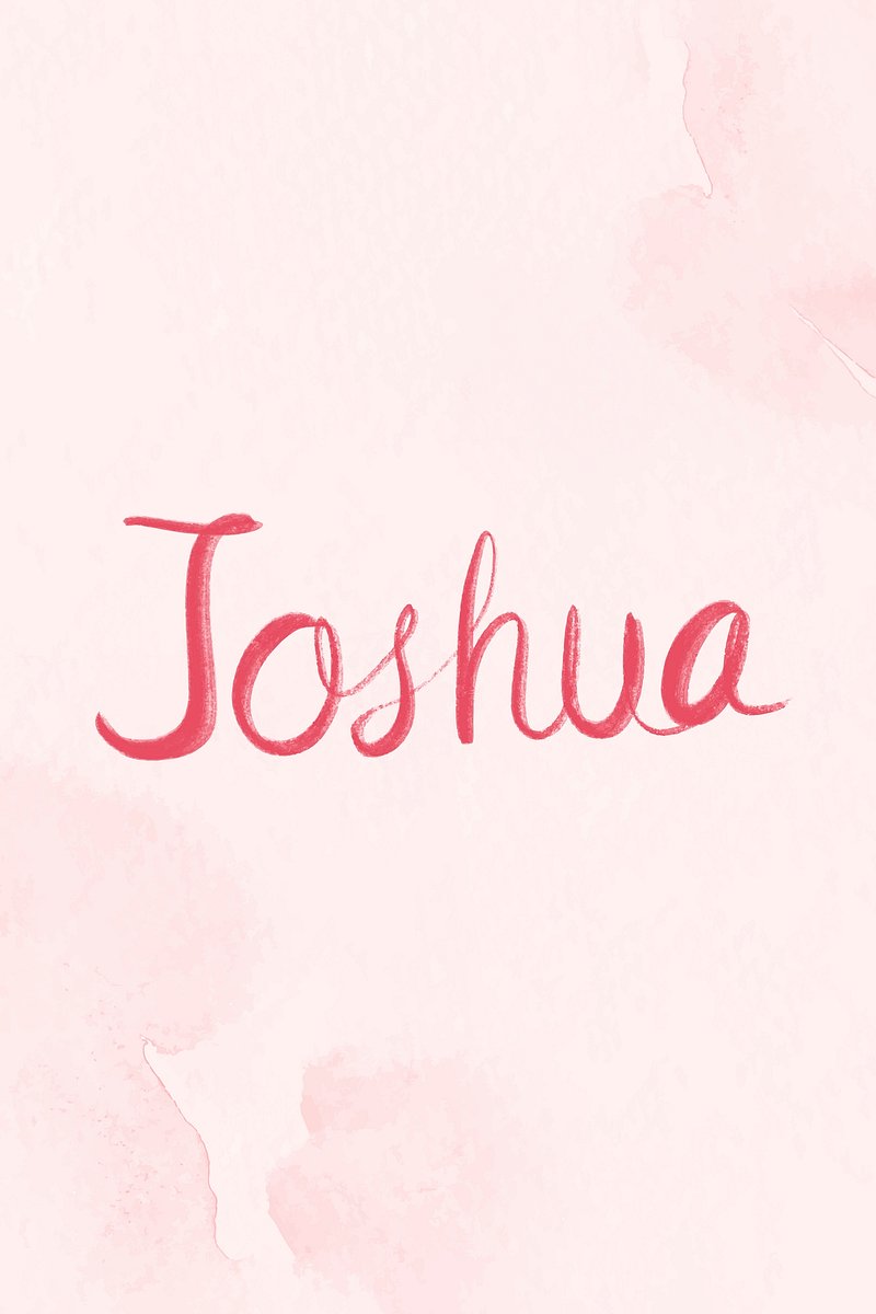 Nome Masculino - Joshua Projeto De Rotulação Tipografia Escrita à
