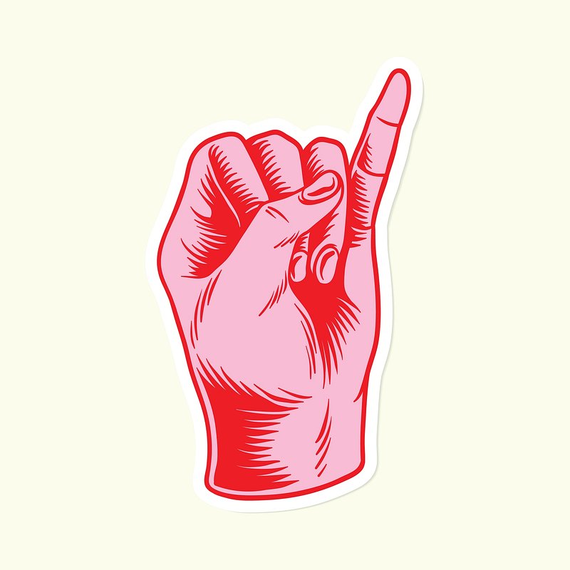 pinky-finger-sign-language-sticker-premium-vector-rawpixel