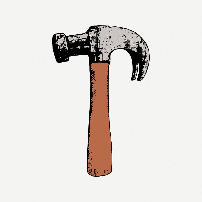 Hammer illustration. Free public domain