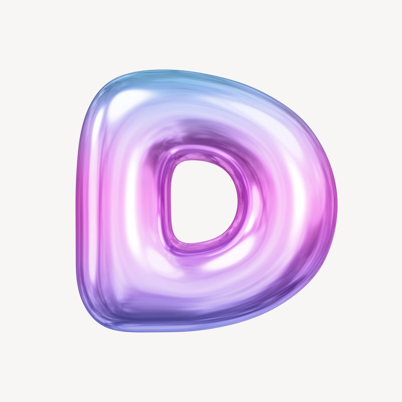 purple letter d