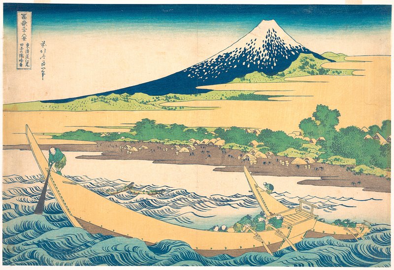 Katsushika Hokusai, Tama River in Musashi Province (Bushū Tamagawa), from  the series Thirty-six Views of Mount Fuji (Fugaku sanjūrokkei), Japan, Edo period (1615–1868)