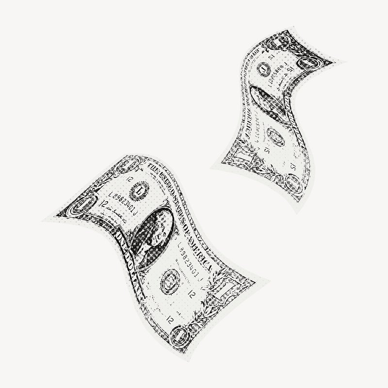 Dollar bill, money sticker, cute  Free Vector Illustration - rawpixel