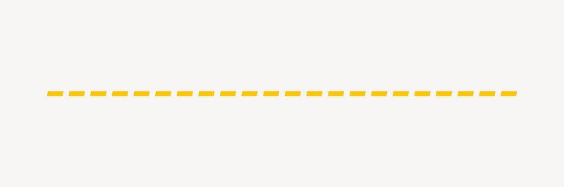 Yellow dashed line collage element | Premium Vector - rawpixel