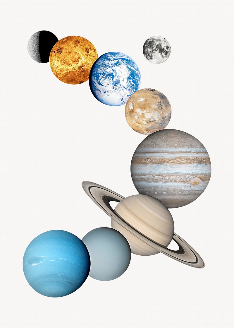 Solar system image, isolated white | Free Photo - rawpixel