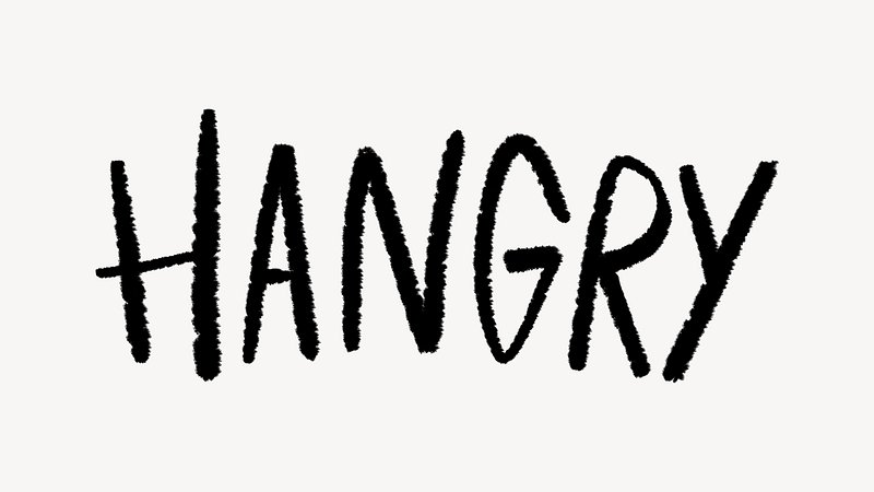 hangry-word-typography-doodle-premium-photo-rawpixel