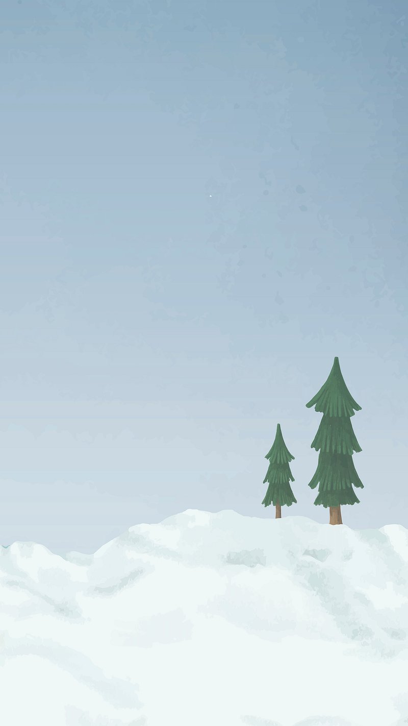 Free: Winter snow aesthetic iPhone wallpaper