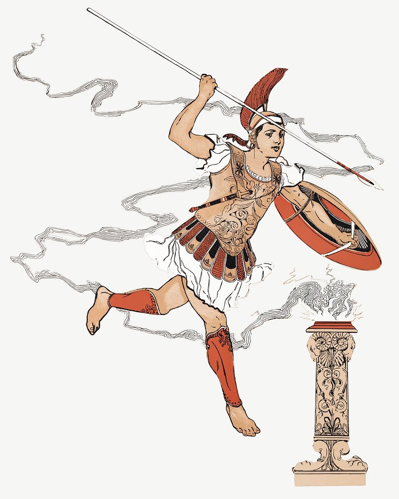 Greek gladiator clipart psd. | Premium PSD Illustration - rawpixel