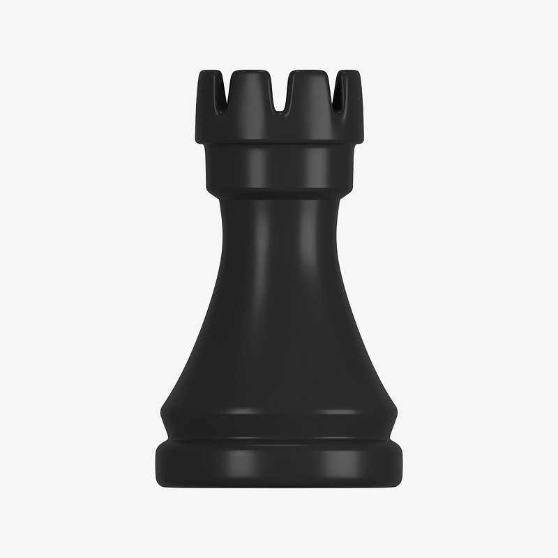 Rook Black Chess Piece PNG Clip Art - Best WEB Clipart