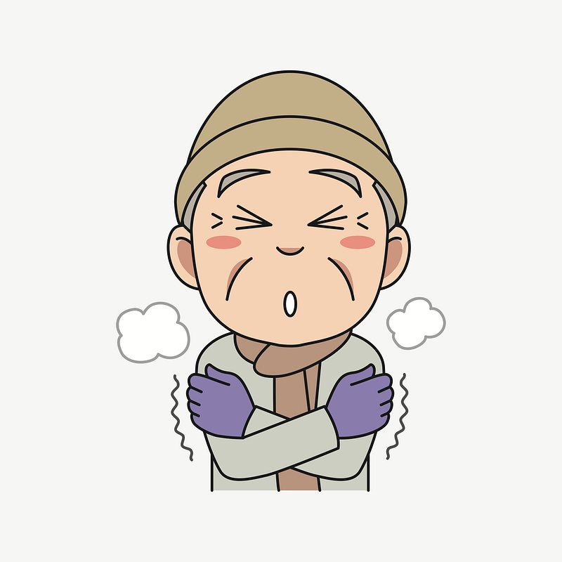 man with a cold clipart animated