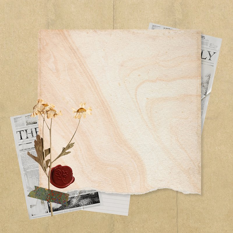 Download premium image of Aesthetic note iPhone wallpaper, vintage blank  scrapbook journal not…