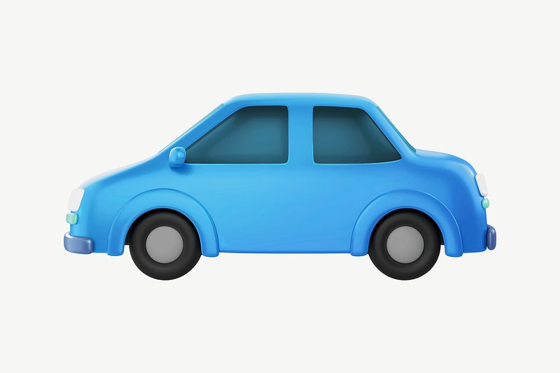 Blue car, 3D vehicle illustration | Premium PSD - rawpixel