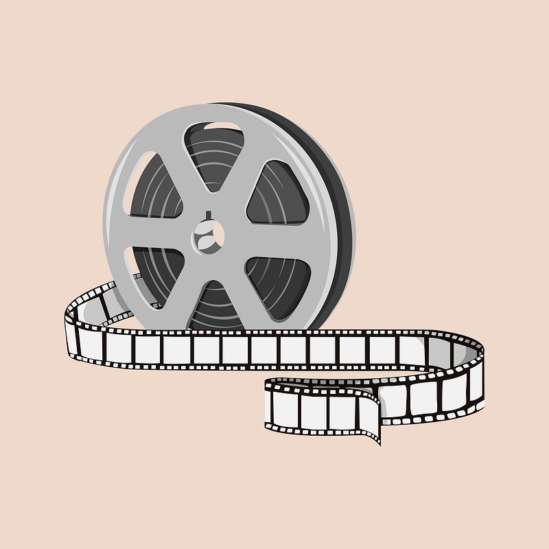 Film reel png, transparent background