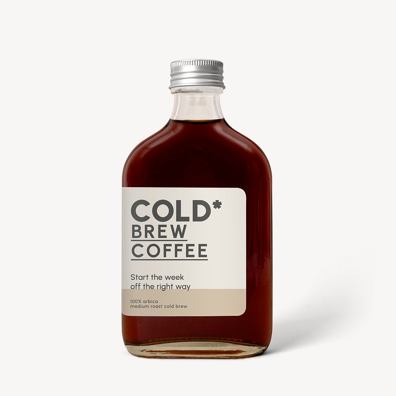 Ice Coffee Bottle Mockup - Free Download Images High Quality PNG, JPG