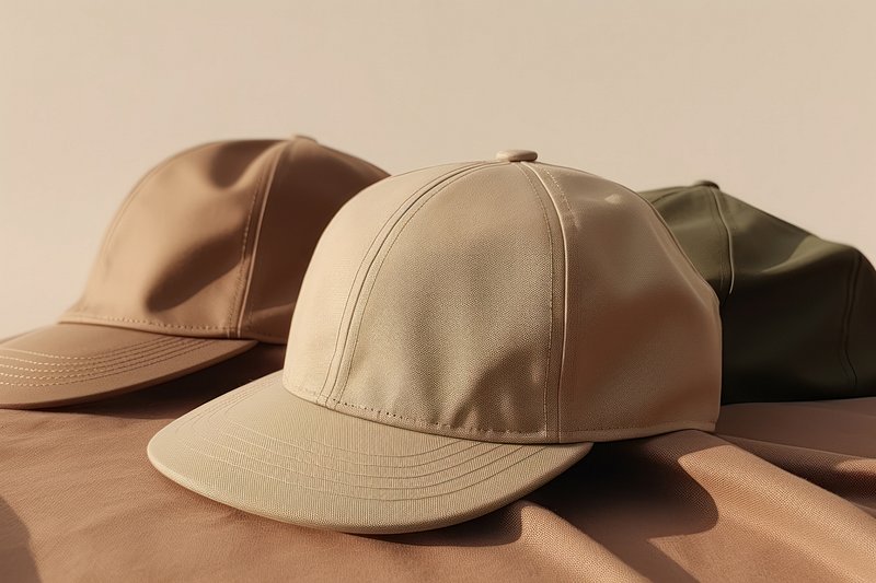 AI Generative Photo of blank light brown baseball hat, ultra