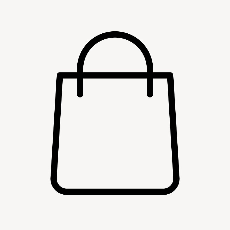 Free: Shopping bag clipart, object line  Free Vector Illustration -  rawpixel 