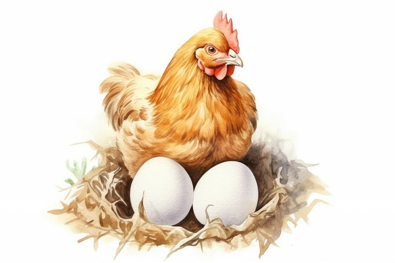 Golden Egg In A Nest With Leaves PNG Images