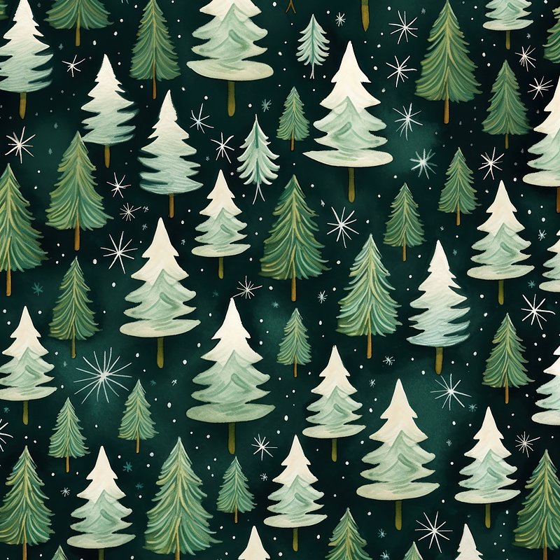 Seamless simple vector graphics pattern. Tile Christmas background