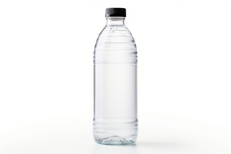 Mineral water in a clear glass bottle mockup Stock Photo by Rawpixel