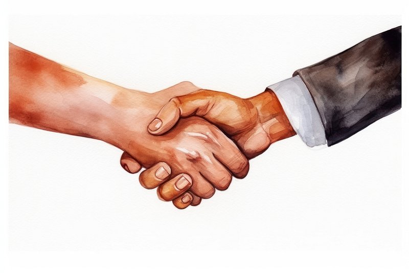 Handshake illustration hand shake illustrations agreement hi-res stock  photography and images - Alamy