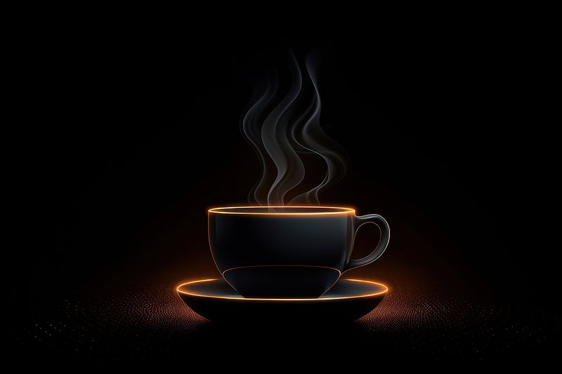 60+ Coffee Steam Black Background Stock Illustrations, Royalty