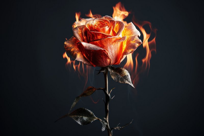 Old Burning Rose fire HD phone wallpaper  Peakpx