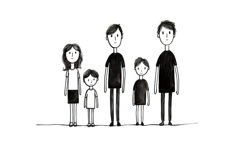 Family Coloring Pages Outline Sketch Drawing Vector Family Pictures Drawing  Family Pictures Outline Family Pictures Sketch PNG and Vector with  Transparent Background for Free Download