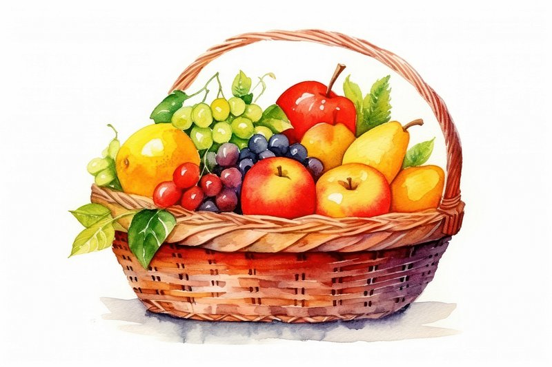 Hand Drawn Fruit Basket Stock Illustration - Download Image Now - Basket,  Fruit, Apple - Fruit - iStock