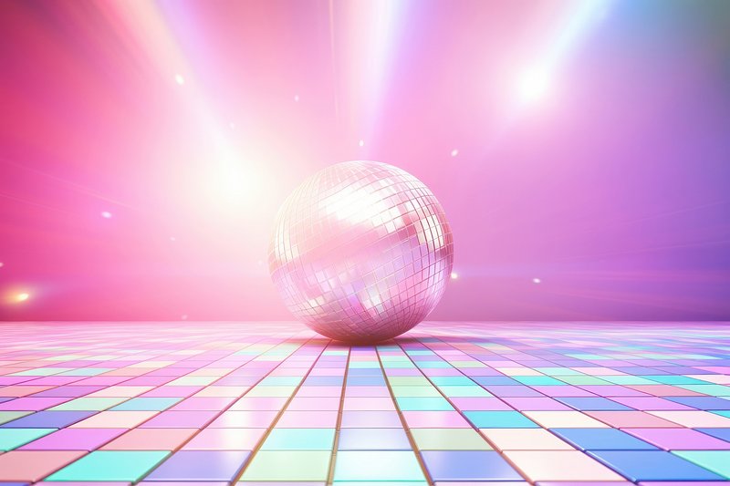 Premium AI Image  Disco ball on a disco floor