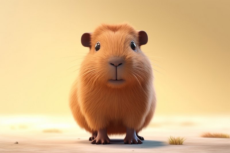 Premium AI Image  A hamster with long whiskers is standing on a