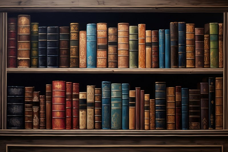 Antique books in library, vintage background, premium image by  rawpixel.com / Ake
