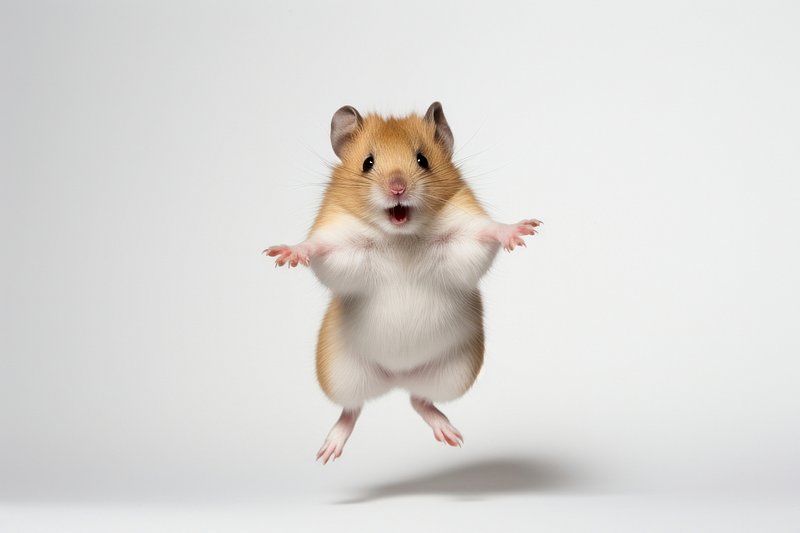 Premium AI Image  A hamster with long whiskers is standing on a